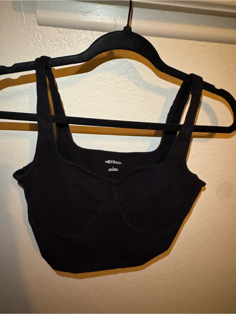 wild fable Black Seamless Crop Bralette